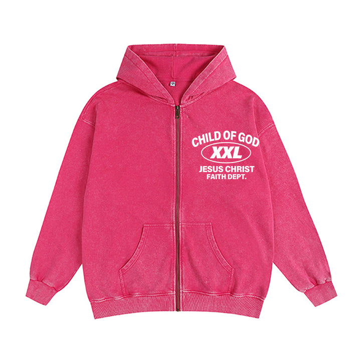 Giacca con cappuccio e cerniera Child of God Identity Christianartworkshop : unisci fede ed espressione street-style - Rosa - 2XL - image 10