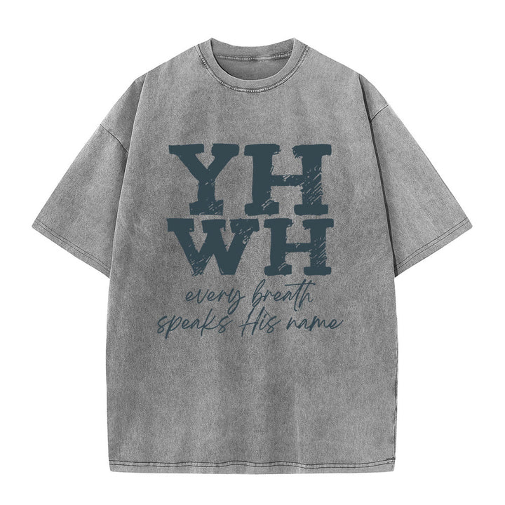 Christianartworkshop Ogni respiro pronuncia il suo nome T-shirt unisex lavata - image 11