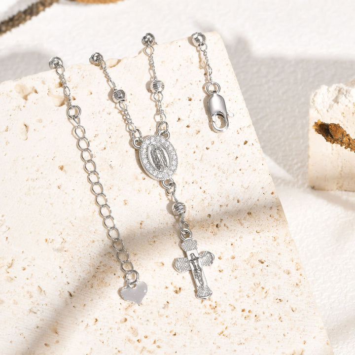 Christianartworkshop Bracciale con ciondolo della Madonna e del Crocifisso: la Sua grazia al tuo polso - image 3