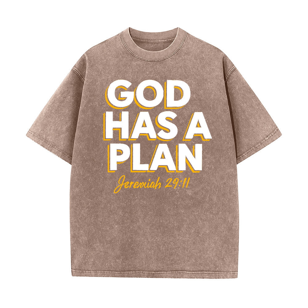 Christianartworkshop Dio ha un piano - T-shirt unisex lavata - Marrone - 5XL - image 5