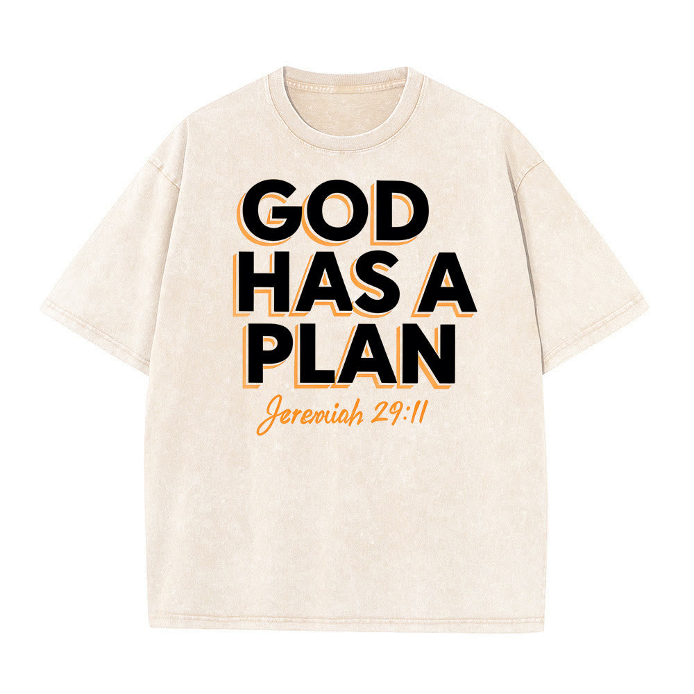 Christianartworkshop Dio ha un piano - T-shirt unisex lavata - Beige - 5XL - image 3