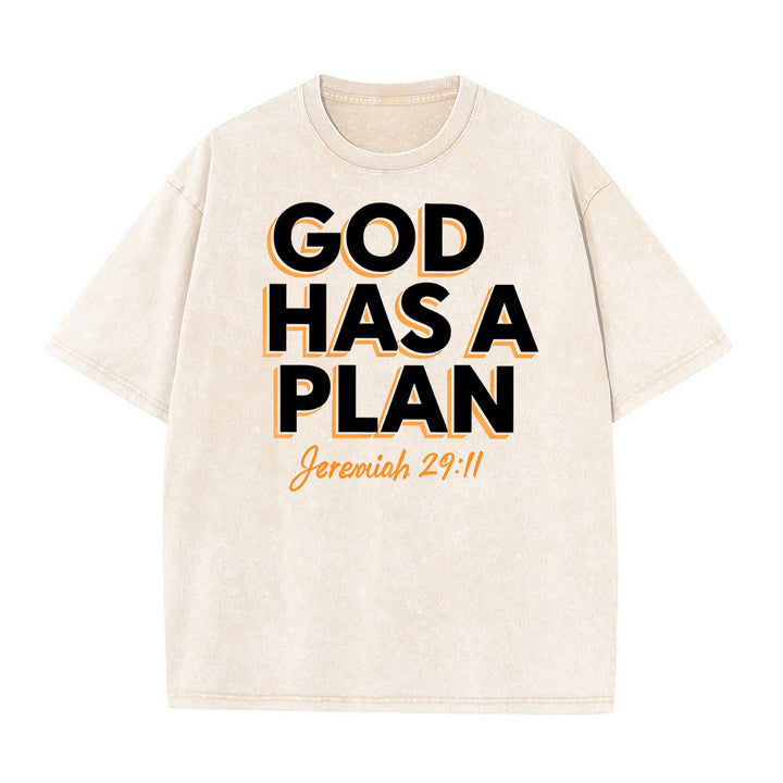Christianartworkshop Dio ha un piano - T-shirt unisex lavata - Beige - 5XL - image 3