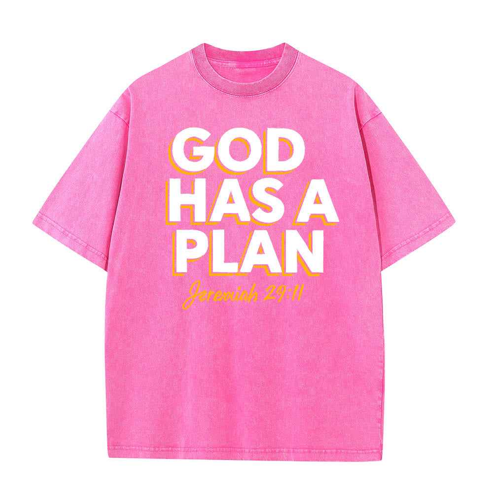 Christianartworkshop Dio ha un piano - T-shirt unisex lavata - Rosa - 5XL - image 7
