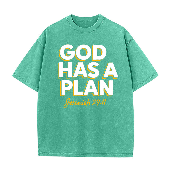 Christianartworkshop Dio ha un piano - T-shirt unisex lavata - Verde - 5XL - image 8