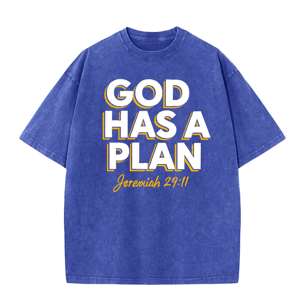 Christianartworkshop Dio ha un piano - T-shirt unisex lavata - Blu - 5XL - image 6