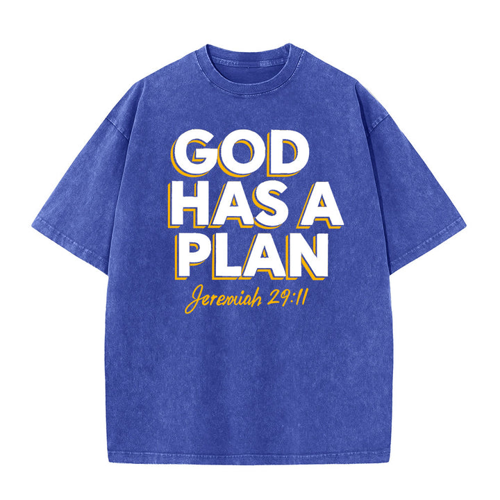 Christianartworkshop Dio ha un piano - T-shirt unisex lavata - Blu - 5XL - image 6