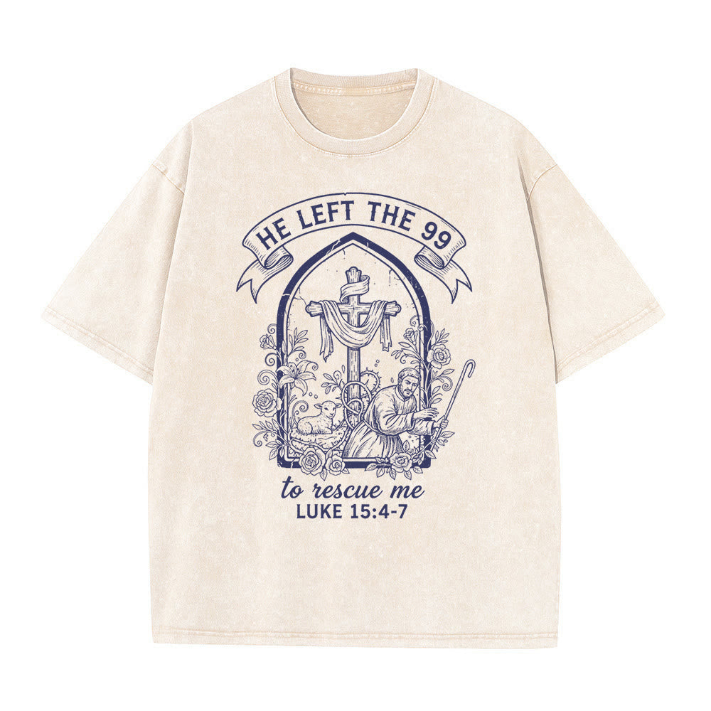Christianartworkshop La sua instancabile cura Pastore e Agnello T-shirt unisex lavata - Beige - 5XL - image 0