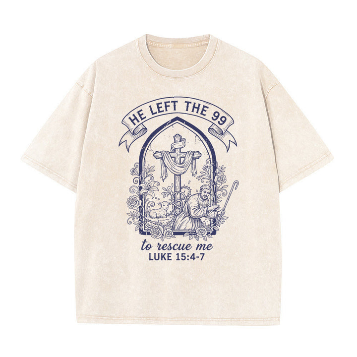 Christianartworkshop La sua instancabile cura Pastore e Agnello T-shirt unisex lavata - Beige - 5XL - image 0