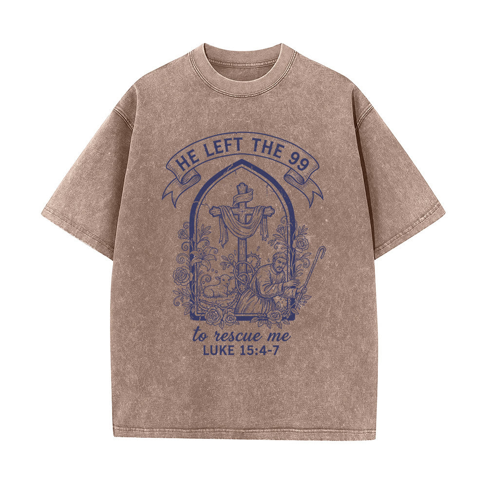 Christianartworkshop La sua instancabile cura Pastore e Agnello T-shirt unisex lavata - Marrone - 5XL - image 2