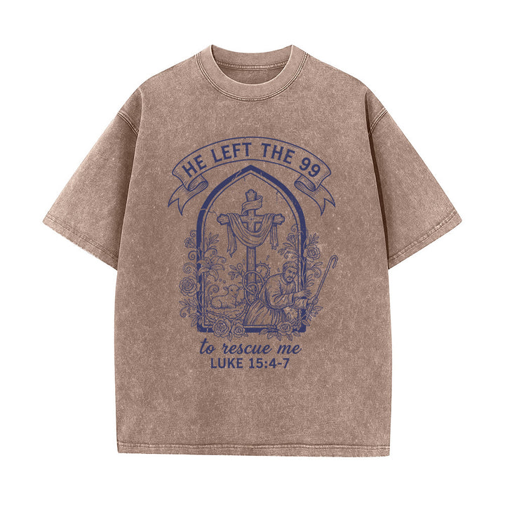 Christianartworkshop La sua instancabile cura Pastore e Agnello T-shirt unisex lavata - Marrone - 5XL - image 2