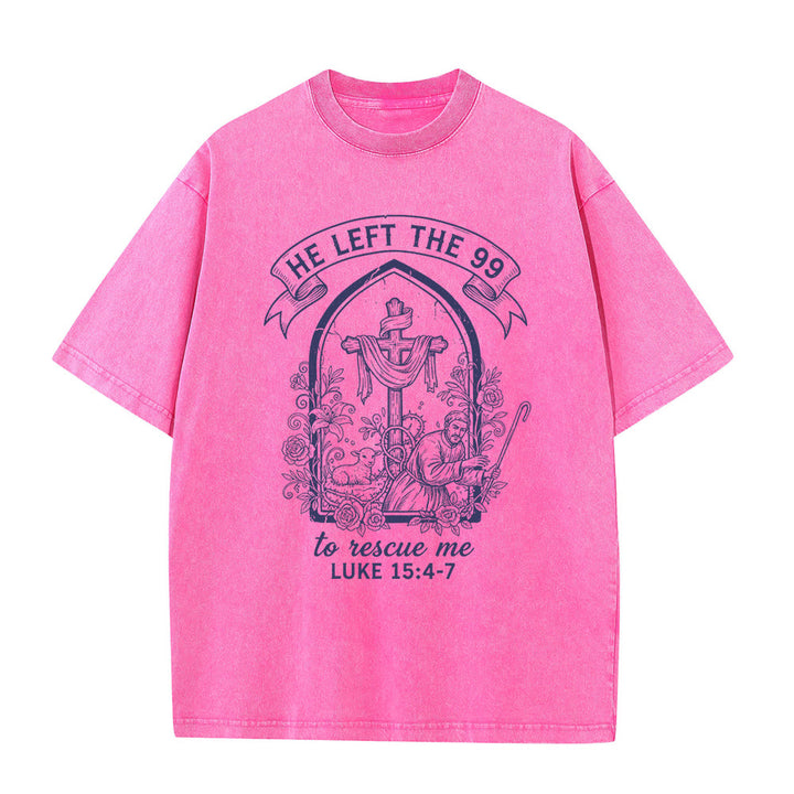 Christianartworkshop La sua instancabile cura Pastore e Agnello T-shirt unisex lavata - Rosa - 5XL - image 4