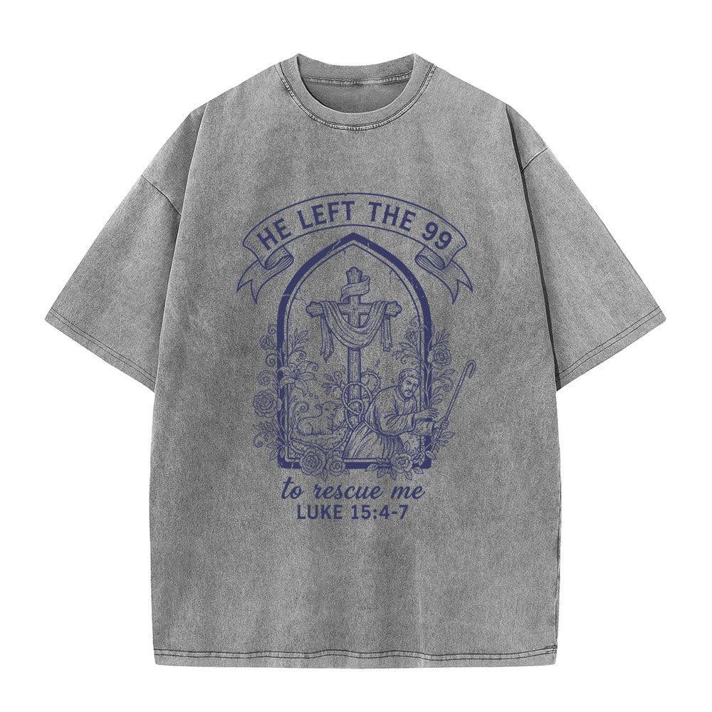Christianartworkshop La sua instancabile cura Pastore e Agnello T-shirt unisex lavata - Grigio - 5XL - image 1