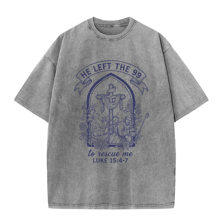 Christianartworkshop La sua instancabile cura Pastore e Agnello T-shirt unisex lavata - Grigio - 5XL - image 1