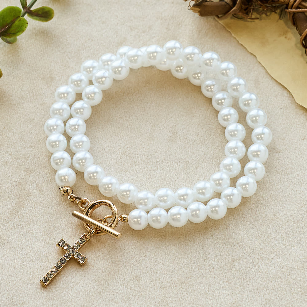 Christianartworkshop Elegante collana con ciondolo a croce e perline: indossala ogni giorno per sentirti a tuo agio - image 6