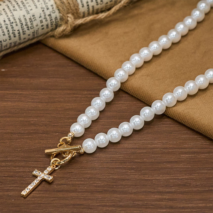 Christianartworkshop Elegante collana con ciondolo a croce e perline: indossala ogni giorno per sentirti a tuo agio - image 4