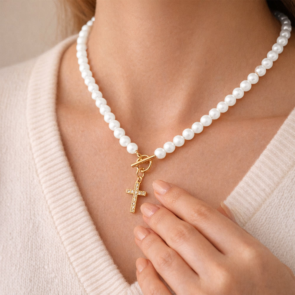 Christianartworkshop Elegante collana con ciondolo a croce e perline: indossala ogni giorno per sentirti a tuo agio - image 2