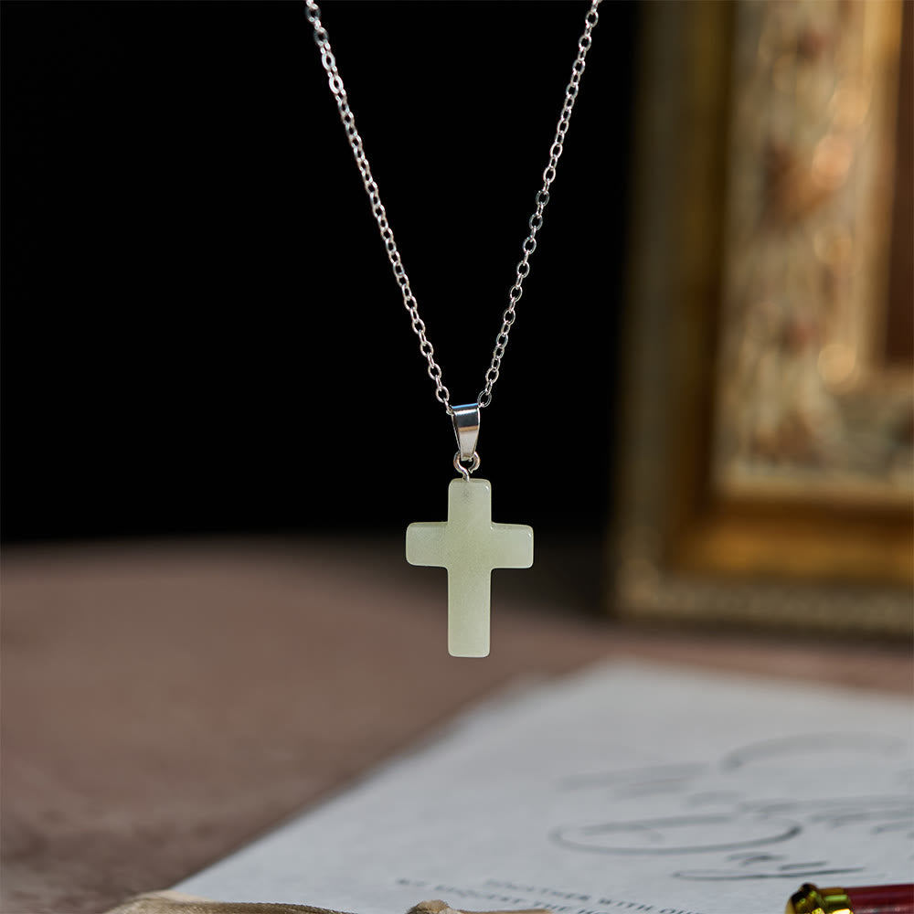 Christianartworkshop Collana con croce fosforescente e biglietto con messaggio di amicizia: incarna la sua dolce grazia - image 4