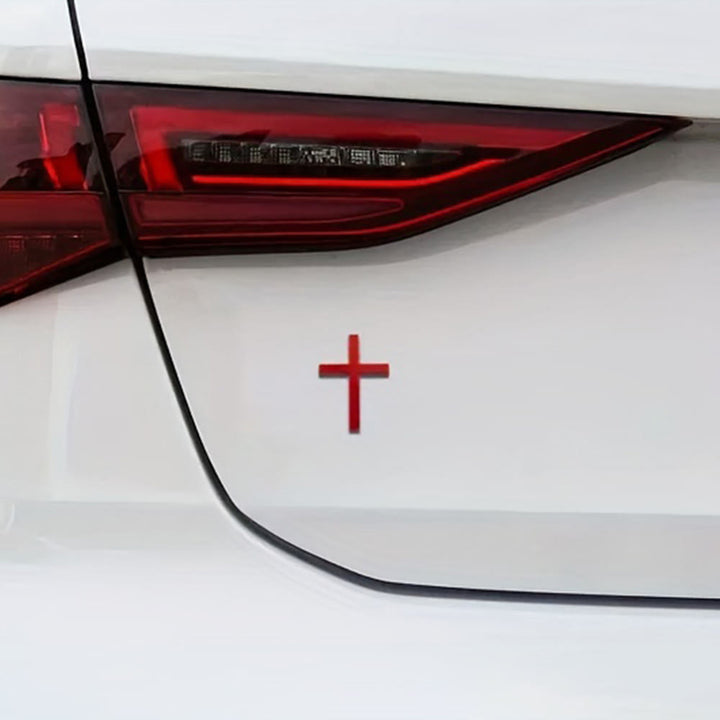 Adesivo per auto con croce in metallo resistente Christianartworkshop : un promemoria della Sua silenziosa guida sulla strada. - image 10