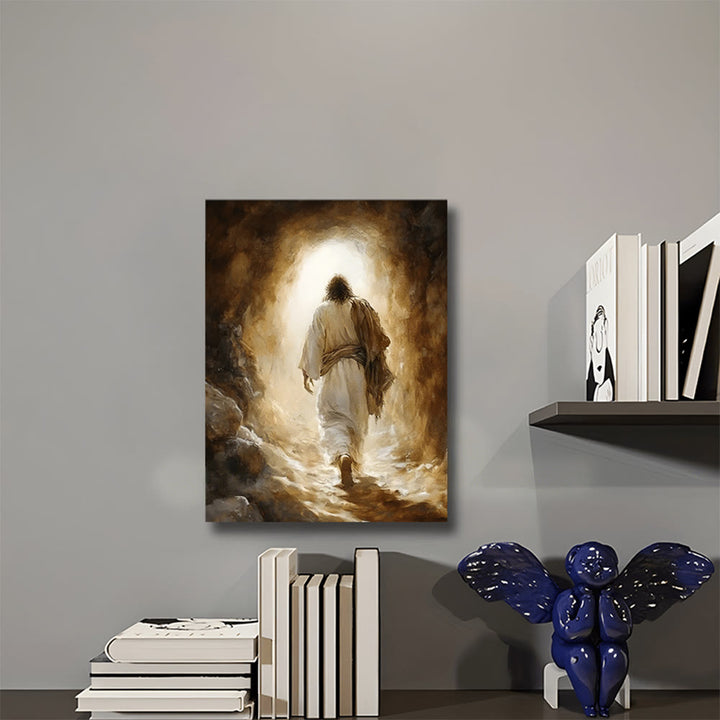 Christianartworkshop Stampa su tela "Tomba alla luce di Gesù": grazia lenitiva per i giorni di festa - image 2