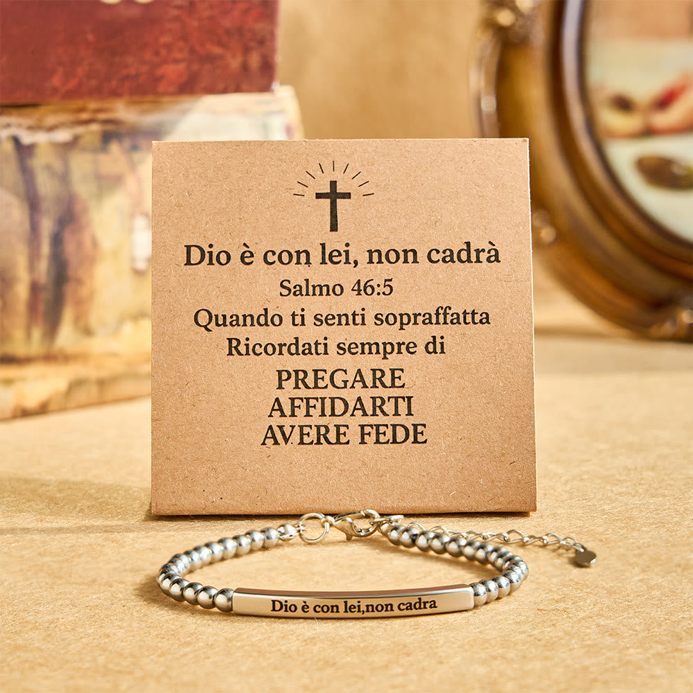 Bracciale Christianartworkshop Matteo 19:26 e Salmo tedesco 46:5: silenzioso promemoria della presenza divina - image 3