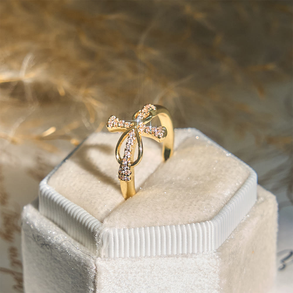 Anello con croce di Mobius in oro/argento Christianartworkshop : indossa la Sua grazia ogni giorno - D'oro - US 11 - image 0