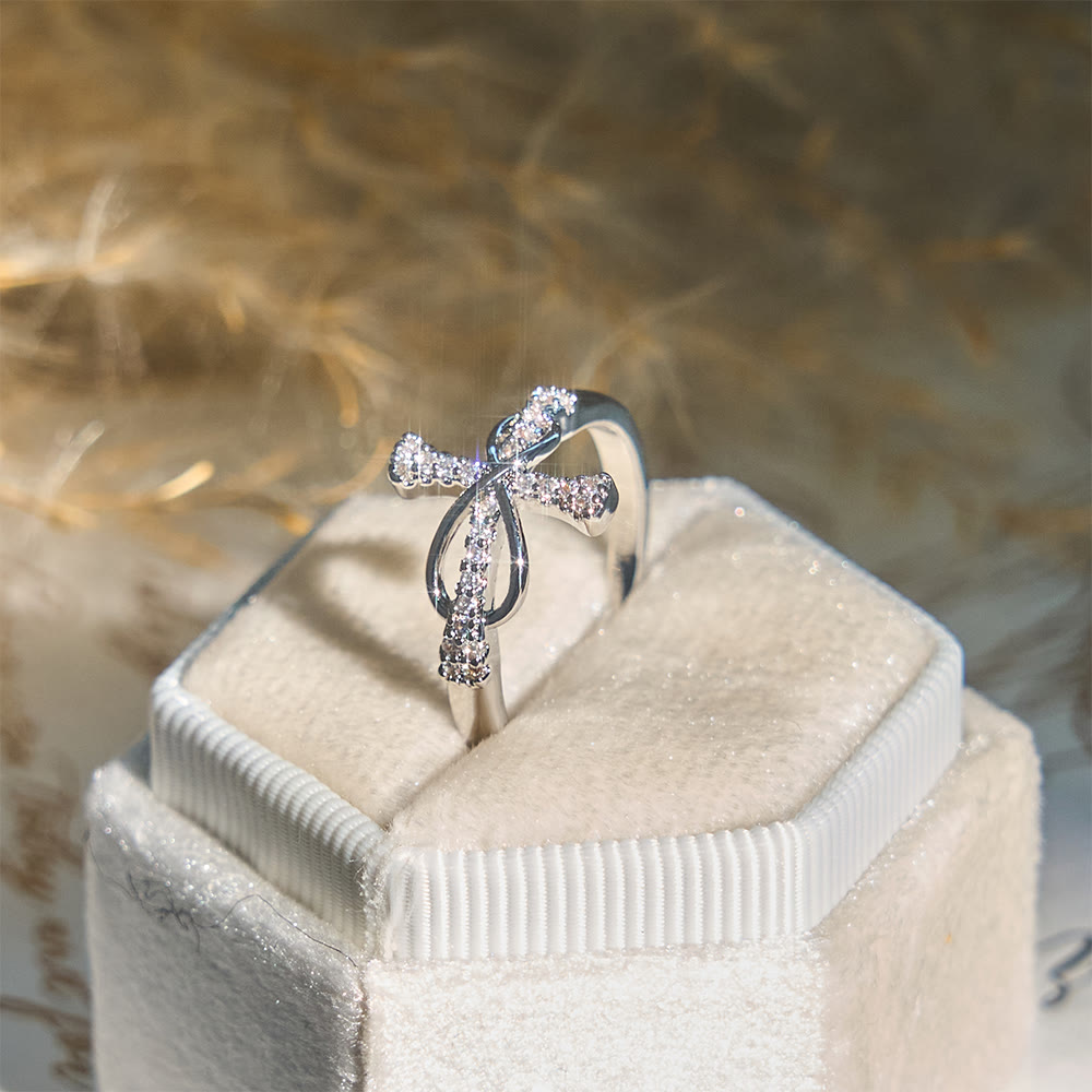 Anello con croce di Mobius in oro/argento Christianartworkshop : indossa la Sua grazia ogni giorno - Argento - US 11 - image 3