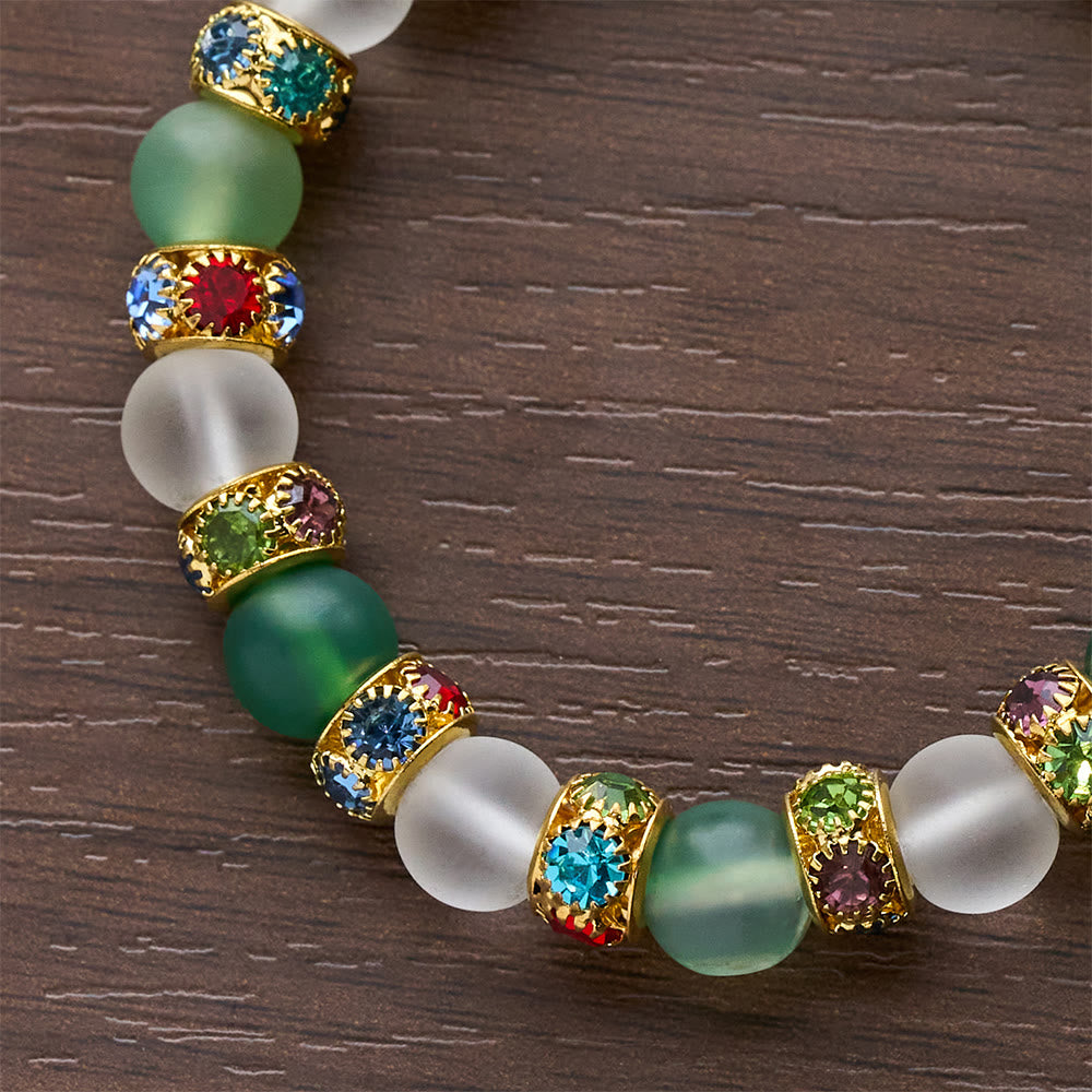 Christianartworkshop Crocifisso in agata satinata liscia e bracciale della Madonna: ricordano il suo tenero amore - image 7