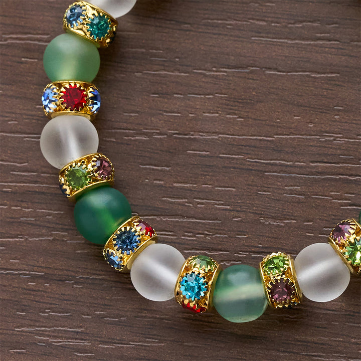 Christianartworkshop Crocifisso in agata satinata liscia e bracciale della Madonna: ricordano il suo tenero amore - image 7