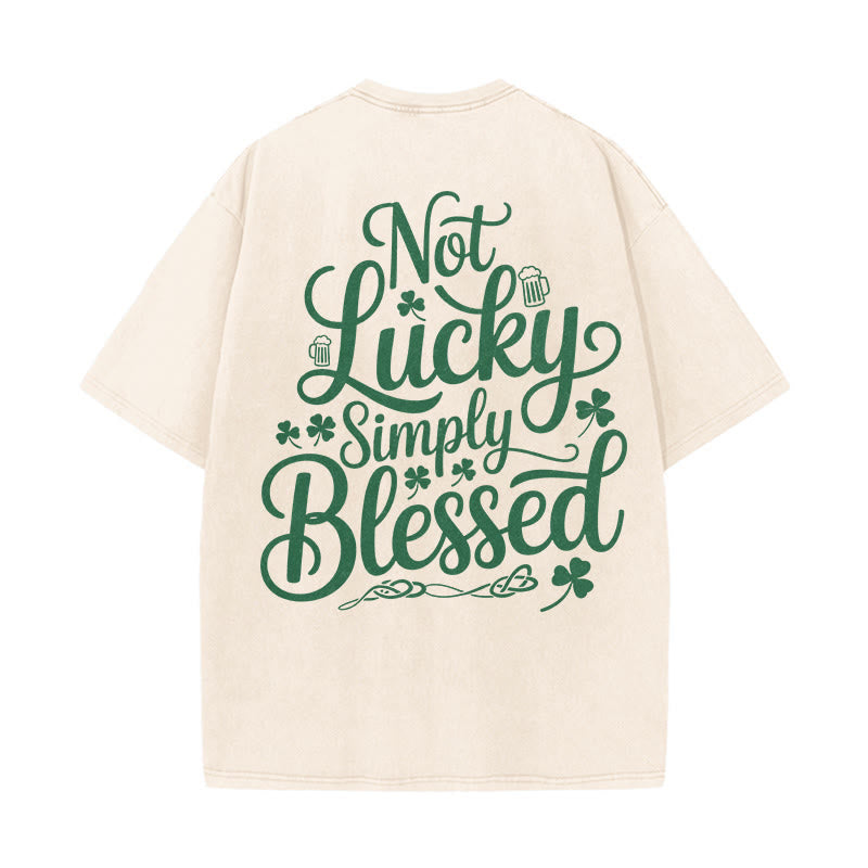Christianartworkshop Non fortunato, semplicemente benedetto Romani 4:7-8 Maglietta unisex lavata - Beige - 5XL - image 6