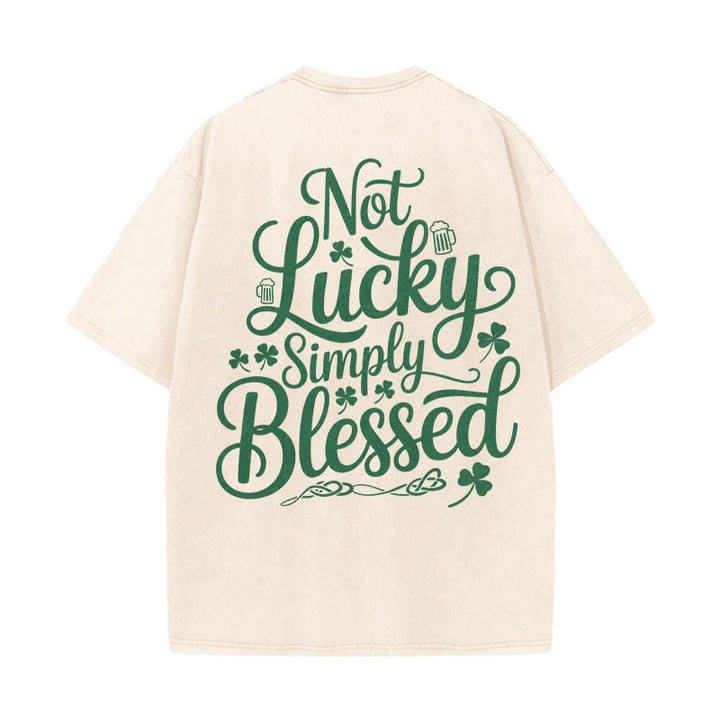 Christianartworkshop Non fortunato, semplicemente benedetto Romani 4:7-8 Maglietta unisex lavata - Beige - 5XL - image 6