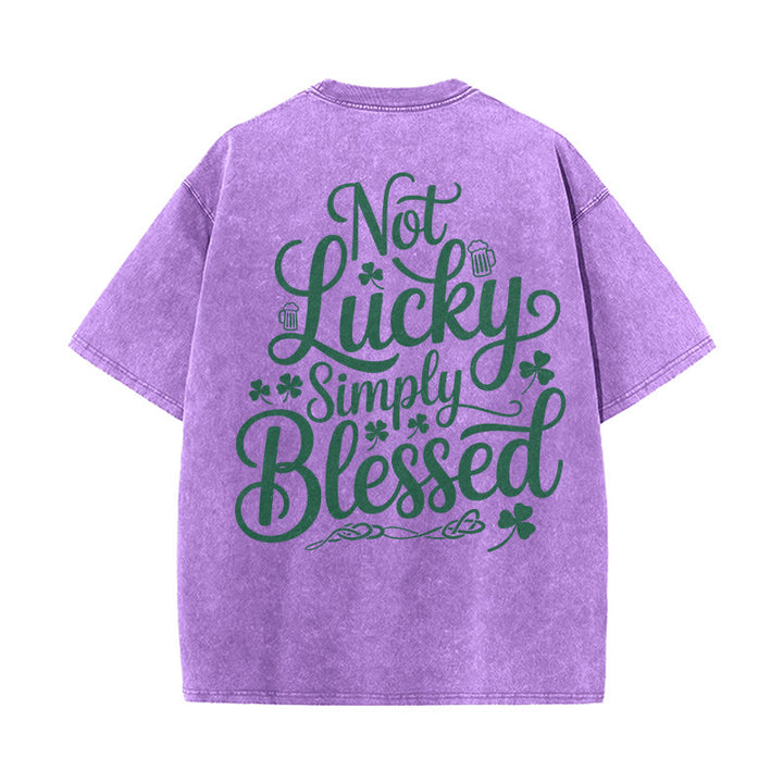 Christianartworkshop Non fortunato, semplicemente benedetto Romani 4:7-8 Maglietta unisex lavata - Viola - 5XL - image 10
