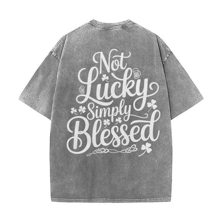 Christianartworkshop Non fortunato, semplicemente benedetto Romani 4:7-8 Maglietta unisex lavata - Grigio - 5XL - image 14
