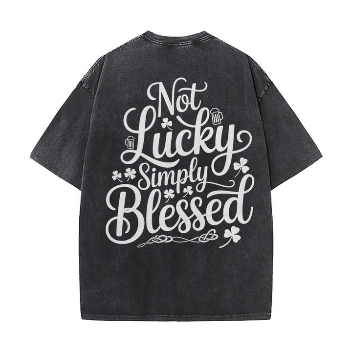 Christianartworkshop Non fortunato, semplicemente benedetto Romani 4:7-8 Maglietta unisex lavata - Nero - 5XL - image 16