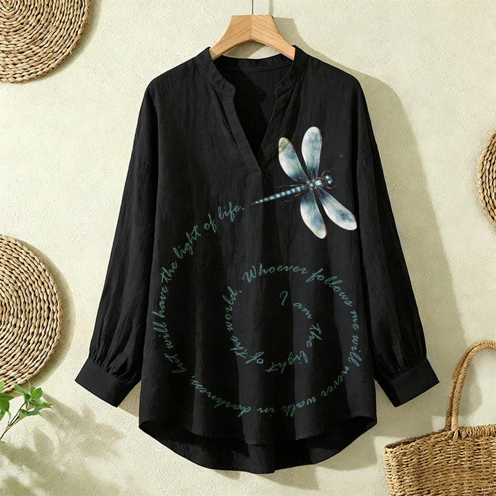Christianartworkshop Eternal Light Dragonfly Camicetta da donna – Cammina nella fede e nella grazia - Nero - 2XL - image 6