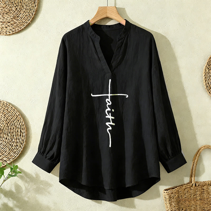 Christianartworkshop Eternal Light Cross Camicetta da donna – Abbraccia la fede e la grazia - Nero - 2XL - image 12