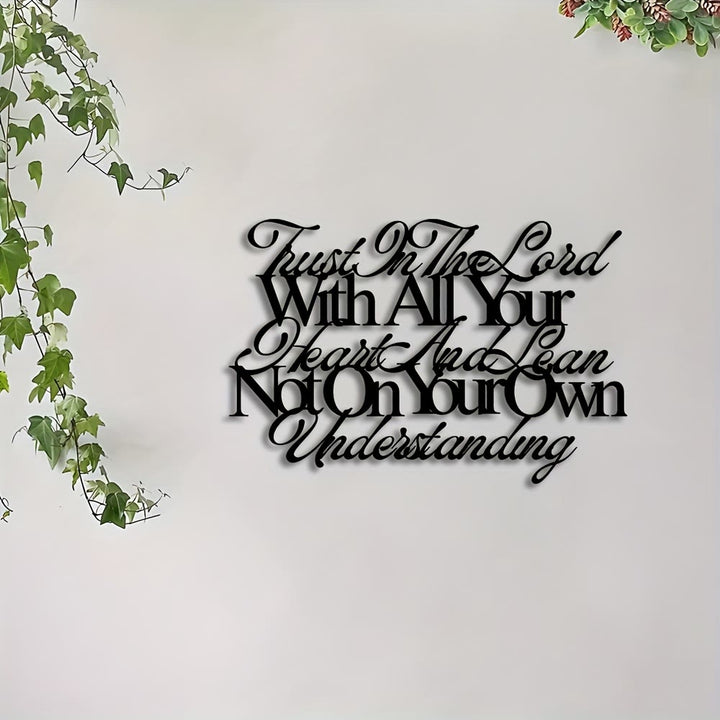 Christianartworkshop Confida nel Signore Proverbi 3:5 Decorazione murale in metallo: incarna la Sua saggezza guida - image 3