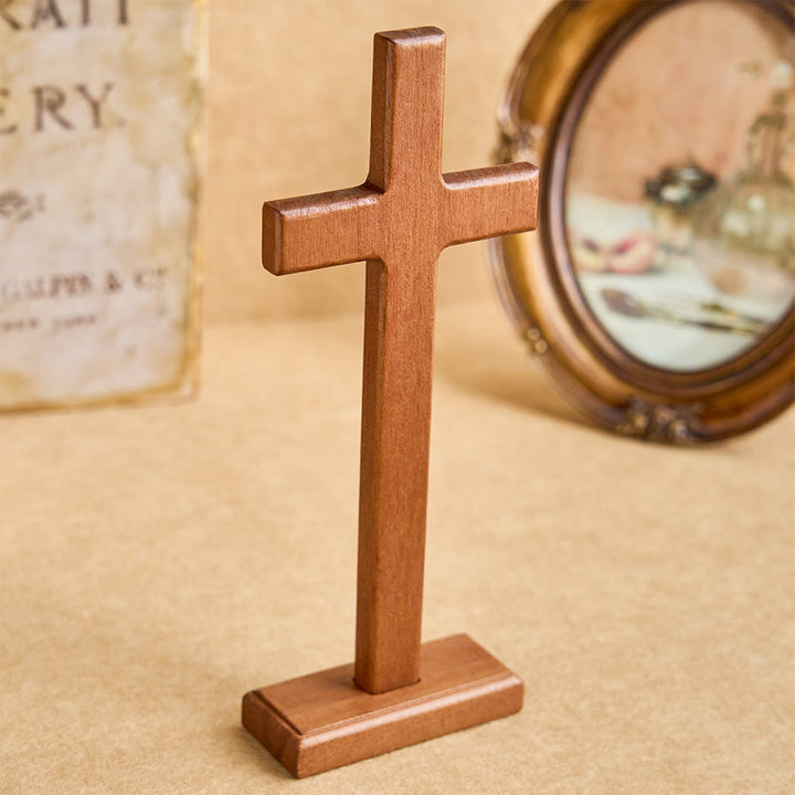 Christianartworkshop Croce da tavolo in legno massello: incarna la Sua tranquilla forza. - image 3