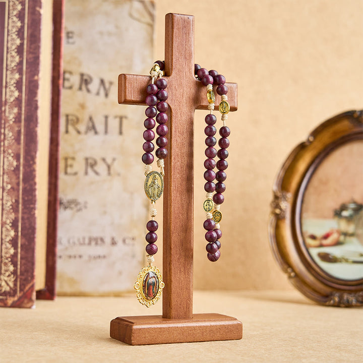 Christianartworkshop Croce da tavolo in legno massello: incarna la Sua tranquilla forza. - image 1