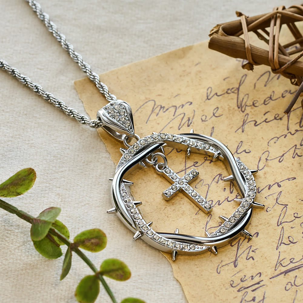 Ciondolo Corona di Spine e Croce Christianartworkshop : un promemoria di fede e grazia da indossare ogni giorno. - Argento - image 10