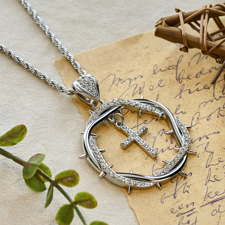 Ciondolo Corona di Spine e Croce Christianartworkshop : un promemoria di fede e grazia da indossare ogni giorno. - Argento - image 10