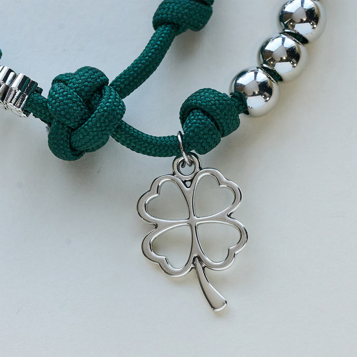 Rosario con paracord e crocifisso a quadrifoglio Christianartworkshop : incarna forza e devozione sacre - image 6