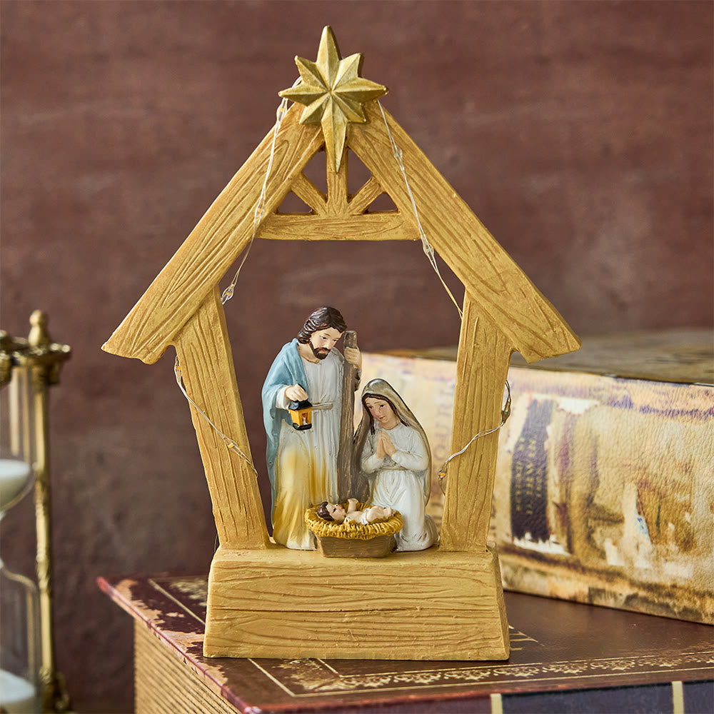 Christianartworkshop Decorazione della Natività illuminata: Nascita Sacra e Grazia Festiva - Natività - image 0