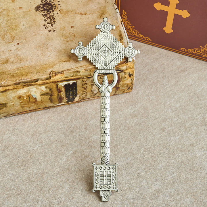 Christianartworkshop Croce benedicente della Maestà di Gerusalemme in stile classico - Argento - image 0