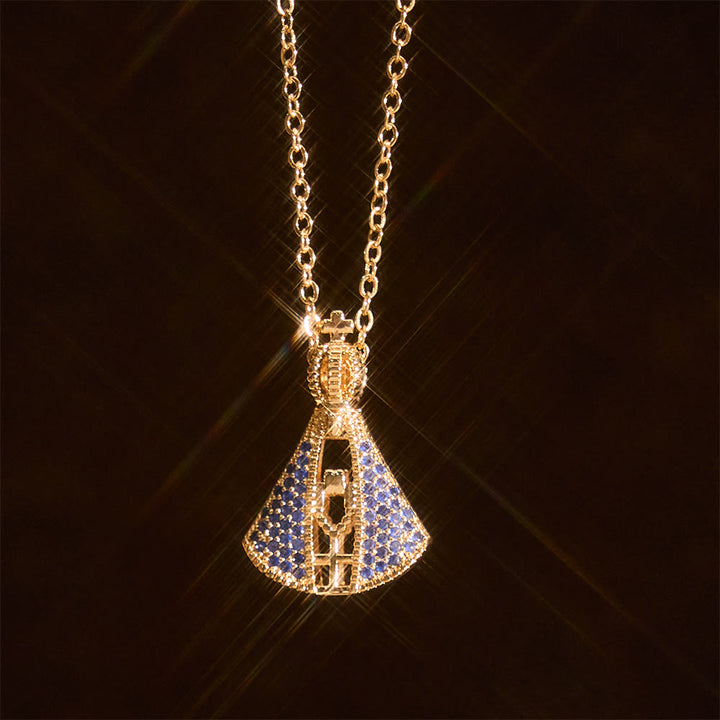 Christianartworkshop Collana con pendente di protezione divina in stile classico Nossa Senhora Aparecida - image 2