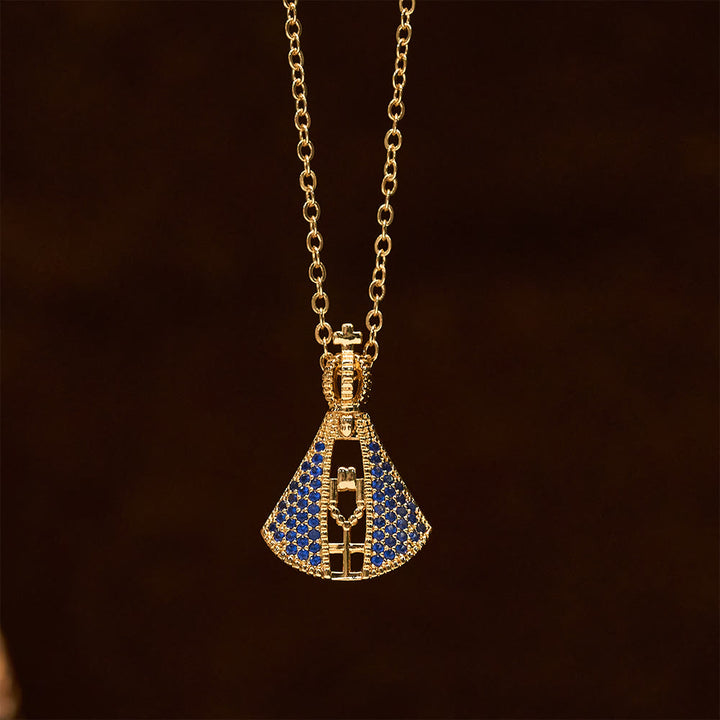 Christianartworkshop Collana con pendente di protezione divina in stile classico Nossa Senhora Aparecida - image 6