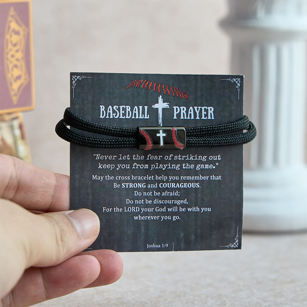Christianartworkshop Braccialetto con croce in paracord per basket, calcio e baseball: compagno di fede e sport - Baseball - image 6