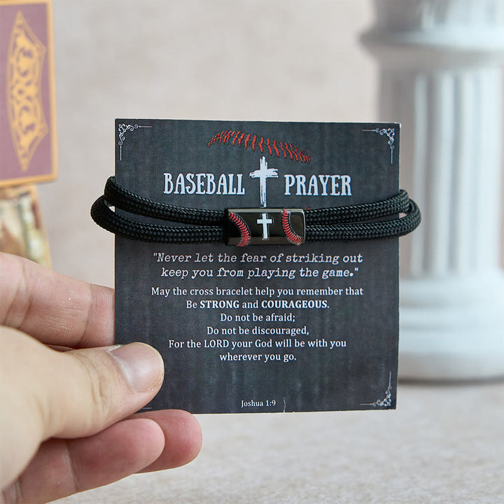 Christianartworkshop Braccialetto con croce in paracord per basket, calcio e baseball: compagno di fede e sport - Baseball - image 6