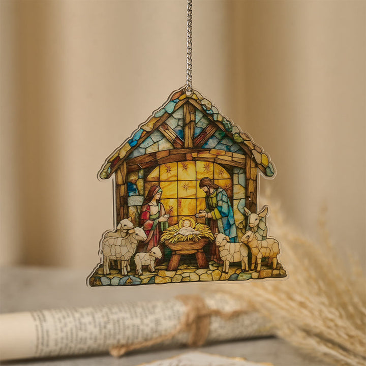 Christianartworkshop Decorazione per la scena della Natività Guiding Light: promemoria portatile della grazia delle feste - UN - 30 centimetri - image 0