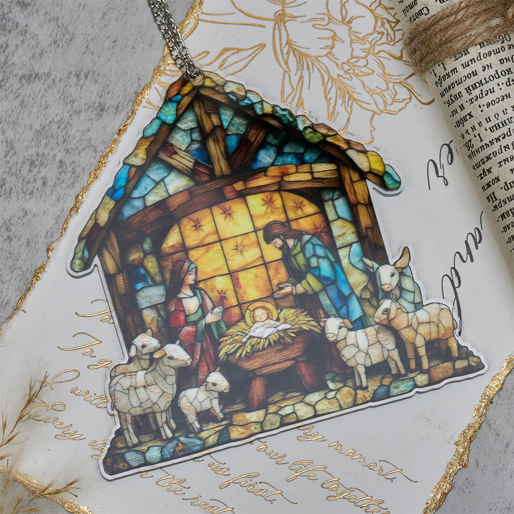 Christianartworkshop Decorazione per la scena della Natività Guiding Light: promemoria portatile della grazia delle feste - image 1