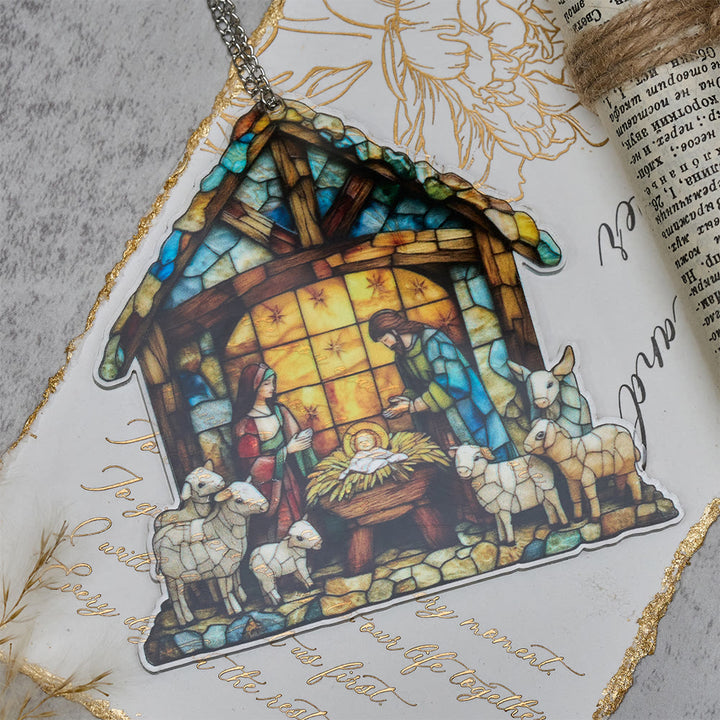 Christianartworkshop Decorazione per la scena della Natività Guiding Light: promemoria portatile della grazia delle feste - image 1